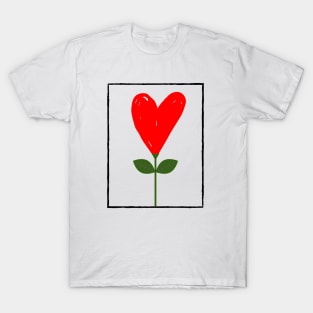 90s Heart Rose T-Shirt